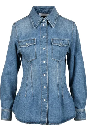 Chloé Blouses & Shirts, Dames, Blauw, L, Katoen, Katoen Hennep Blend Shirt