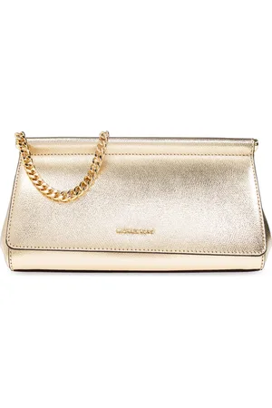 Michael Kors Tassen, Dames, Geel, ONE Size, Leer, Clutch Carmine