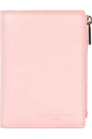 Lancaster Accessoires, Dames, Roze, ONE Size, Leer, Gevouwen Portemonnee Paris PM