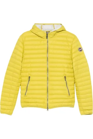 Colmar Jassen, Heren, Geel, XL, Gele Lichtgewicht Hoodie Jas Extra Slim