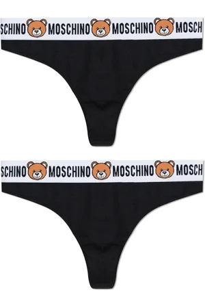 Moschino Ondergoed, Dames, Zwart, L, Katoen, Twee-pack van snaren