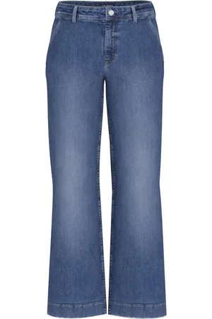 Guess Jeans, Dames, Blauw, W28, Denim, Zoya Wide Leg Crop Jeans