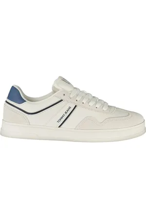 Tommy Hilfiger Schoenen, Heren, Wit, 44 EU, Witte Heren Sneaker Polyethyleen Sportieve Elegantie