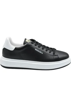 Woolrich Schoenen, Heren, Zwart, 42 EU, Leer, Zwarte Leren Veterschoenen