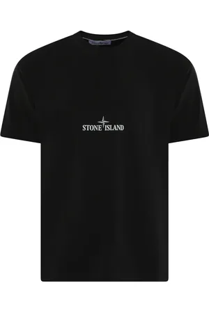 Stone Island Tops, Heren, Zwart, L, Heren Korte Mouw T-Shirt