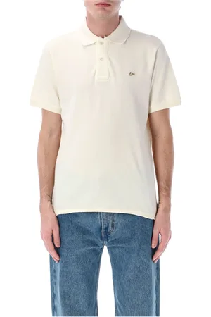 ERL Tops, Heren, , M, Katoen, Wit Poloshirt met Logopatch