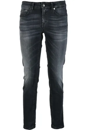 Dondup Jeans, Dames, Grijs, W27, Katoen, Biologische katoenen jeans Monroe ritssluiting