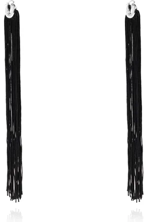 Jil Sander Accessoires, Dames, Zwart, ONE Size, Messing oorbellen
