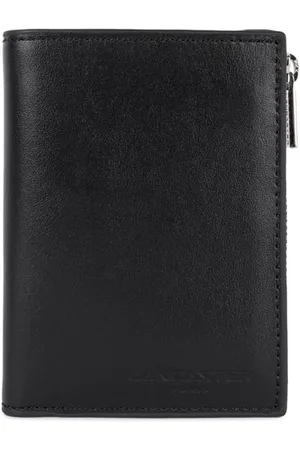 Lancaster Accessoires, Dames, Zwart, ONE Size, Leer, Gevouwen Portemonnee Paris PM