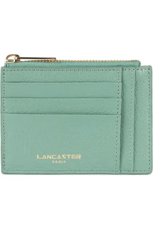 Lancaster Accessoires, Dames, Groen, ONE Size, Leer, Ritssluiting Portemonnees Dune Stijl
