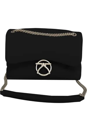 Kocca Tassen, Dames, Zwart, ONE Size, Minimalistische Crossbody Tas met Metalen Logo