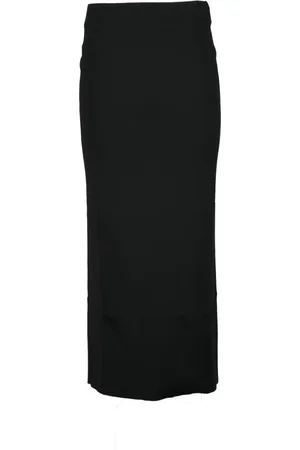 Fabiana Filippi Rokken, Dames, Zwart, S, Polyester, Elastische taille lange gebreide rok
