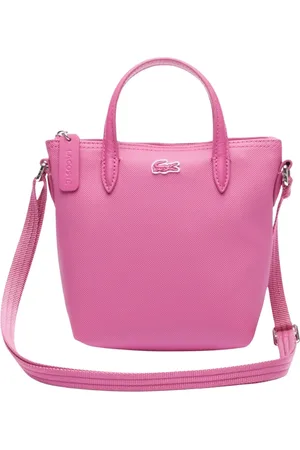 Lacoste Tassen, Dames, Roze, ONE Size, Leer, Iconische Mini Shopper in Malva