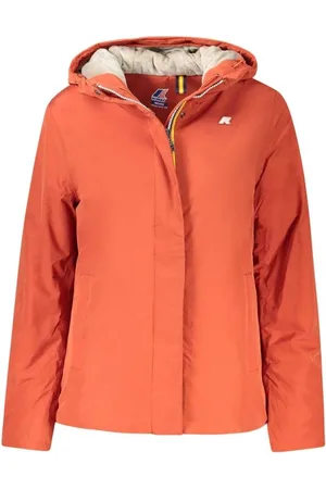 K-Way Jassen, Dames, Rood, L, Rode Lichtgewicht Hoodie Jas voor Vrouwen