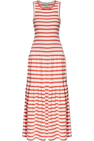 Munthe Kleedjes, Dames, Rood, M, Katoen, Jurk met gestreept patroon