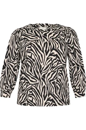 Kaffe Blouses & Shirts, Dames, Zwart, S, Moonstruck/ Graphic Tee met Pofmouwen