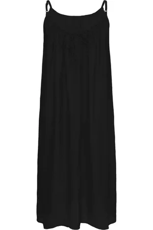 Kaffe Kleedjes, Dames, Zwart, 6Xl, Polyester, Zwarte Jurk met Strikdetail