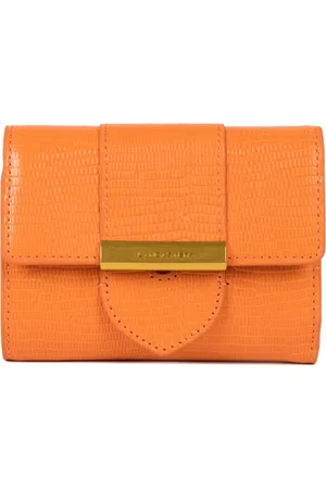 Lancaster Accessoires, Dames, Oranje, ONE Size, Leer, Exo Ily Portemonnee met Kliksluiting