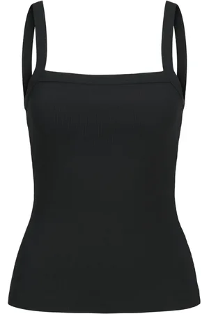 JACK & JONES Tops, Dames, Zwart, XS, Geribbeld Zwart Top Freewear