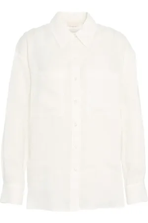 Liu Jo Blouses & Shirts, Dames, Wit, S, Witte Blouse met Kent Kraag