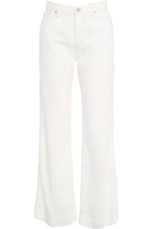 7 for all Mankind Jeans, Dames, Wit, W30, Witte Flared Dojo Broek