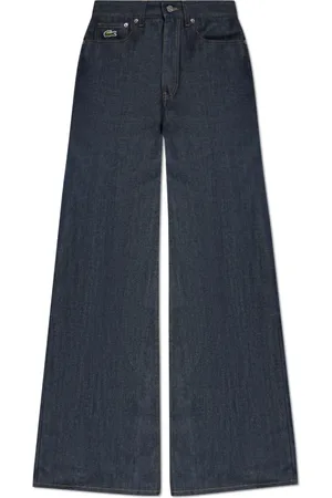Lacoste Jeans, Dames, Blauw, S, Katoen, Hoge taille jeans
