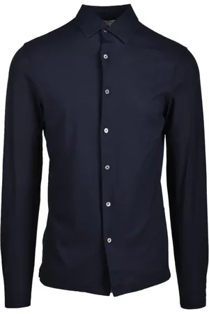 FILIPPO DE LAURENTIIS Overhemden, Heren, Blauw, L, Katoen, Overhemd
