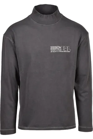 ERL Tops, Heren, Grijs, XL, Katoen, Katoenen T-shirt