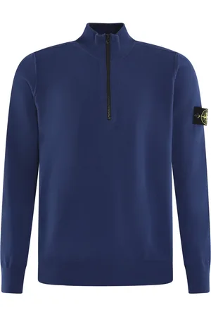Stone Island Sweatshirts & Hoodies, Heren, Blauw, M, Heren Lange Mouw Polo Shirt