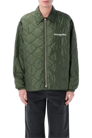 OAMC Jassen, Heren, Groen, L, Nylon, Gewatteerde Combat Buitenkleding Bos Ss 25