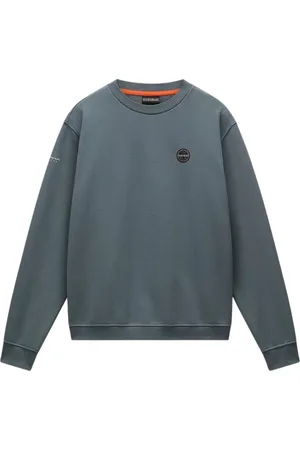 Napapijri Sweatshirts & Hoodies, Heren, Grijs, 3Xl, Katoen, Premium Logo Sweatshirt