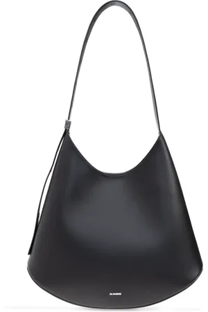 Jil Sander Tassen, Dames, Zwart, ONE Size, Leer, Schoudertas Eldorado Medium