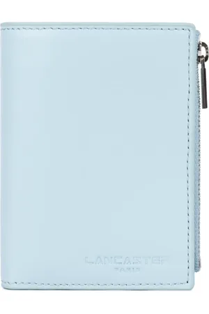 Lancaster Accessoires, Dames, Blauw, ONE Size, Leer, Gevouwen Portemonnee Paris Stijl Blauw