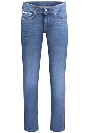 Calvin Klein Jeans, Heren, Blauw, W31 L32, Katoen, Blauwe Katoenen Jeans & Broek