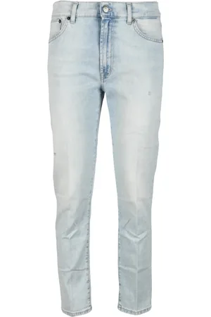 Dondup Jeans, Dames, Blauw, W25, Katoen, Slim Fit Jeans met ritssluiting