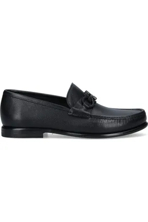 Salvatore Ferragamo Schoenen, Heren, Zwart, 40 1/2 EU, Zwarte platte schoenen - Stijlvol en comfortabel