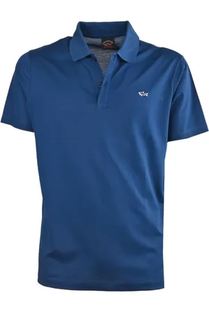 Paul & Shark Tops, Heren, Blauw, S, Katoen, Verfijnd Katoenen Polo Shirt