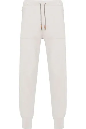 ELEVENTY Broeken, Heren, Wit, M, Kasjmier, Kasjmier Casual Activewear Broek in Beige