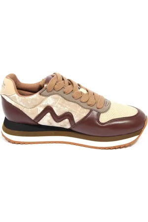 Maliparmi Schoenen, Dames, Bruin, 36 EU, Vegan schoenen in bruin/beige re-volution stijl