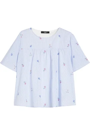Max Mara Blouses & Shirts, Dames, Blauw, M, Blauwe Editta Overhemden voor Weekenduitjes