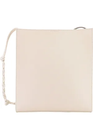 Jil Sander Tassen, Heren, , ONE Size, Leer, Leren Geweven Schoudertas