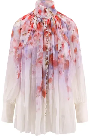 ZIMMERMANN Blouses & Shirts, Dames, Roze, M, Roze Shirt met Juweelknopen