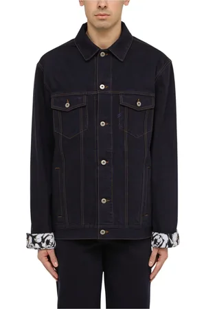Burberry Jassen, Heren, Blauw, L, Denim, Denim Jack voor Stijlvolle Look