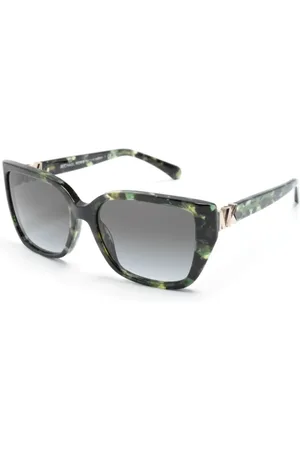 Michael Kors Accessoires, Dames, Veelkleurig, 55 MM, Stijlvolle Sungles met Accessoires