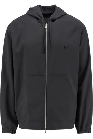 Givenchy Sweatshirts & Hoodies, Heren, Zwart, S, Wol, Zwarte Rits Jas 4G Detail