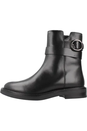 Geox Schoenen, Dames, Zwart, 38 EU, Stijlvolle Enkellaarzen voor Vrouwen