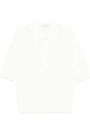LARDINI Tops, Heren, Wit, S, Katoen, Wit Poloshirt Stijlvol