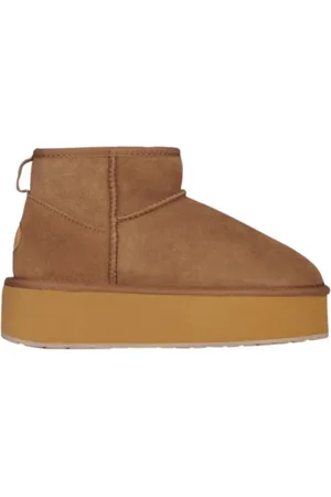 Emu Schoenen, Dames, Bruin, 40 EU, Wol, Schapenvacht Platform Laarzen