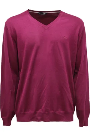 HARMONT&BLAINE Truien, Heren, Paars, 6Xl, Wol, 8738Ap wollen trui