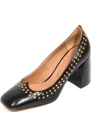 A.BOCCA Schoenen, Dames, Zwart, 36 EU, Vintage-effect schoenen met studs
